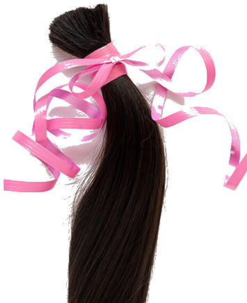 Donated hair ponytail
